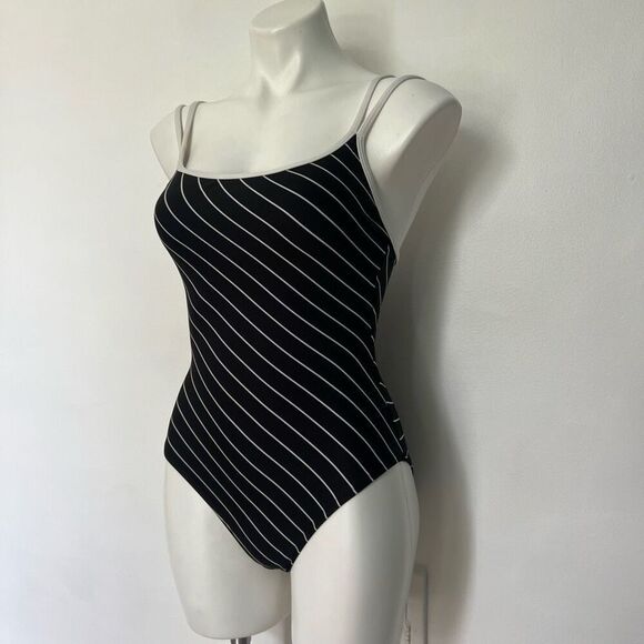 Cole Vintage 90s Y2K stripe One piece bathing suit - Picture 2 of 9